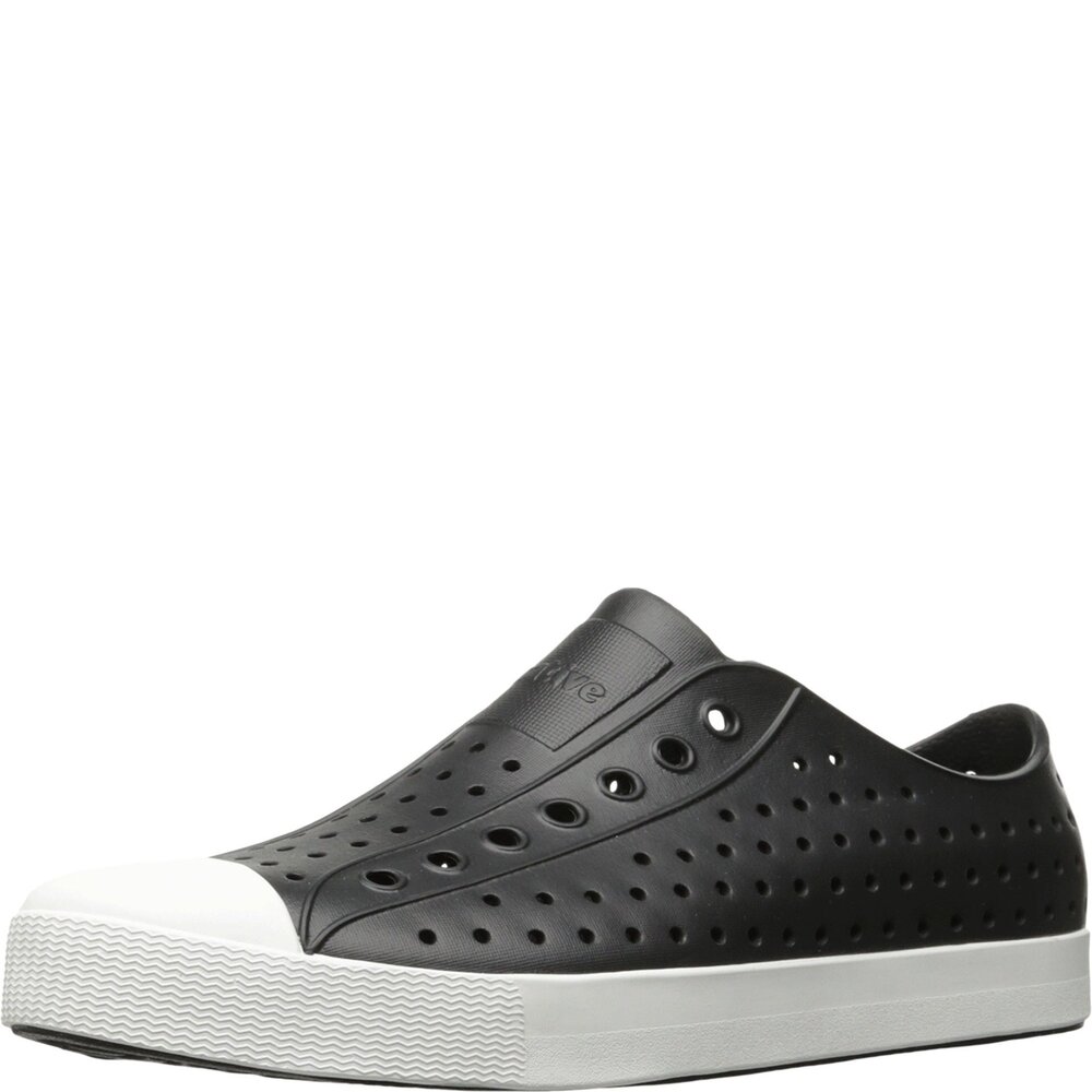 NATIVE SHOES, JEFFERSON, LIGHTWEIGHT SNEAKER FOR ADULTS, JIFFY BLACK/SHELL WHITE